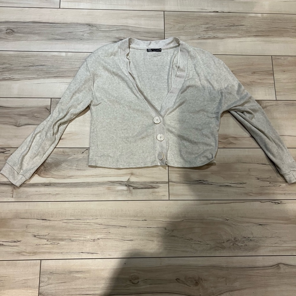 Cream Button-Up Zara Cardigan